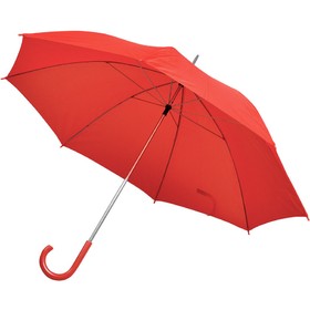 Зонт-трость с пластиковой ручкой, механический, красный, D=103 см, 100% полиэстер 190 T