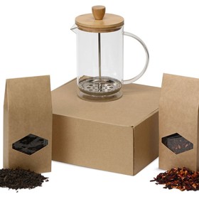 Подарочный набор с чаем и френч-прессом 