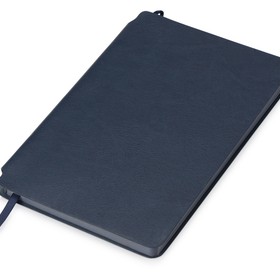 Блокнот «Notepeno» 130x205 мм с тонированными линованными страницами, темно-синий