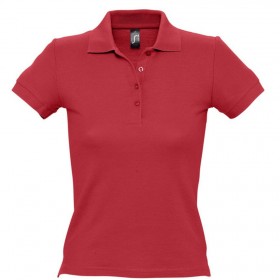 Рубашка поло женская People 210, красная