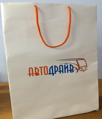 Бумажный пакет с 2-х цветным логотипом