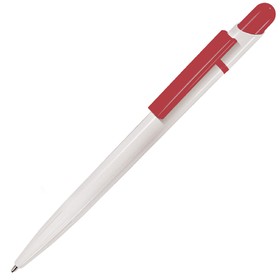 MIR, ручка шариковая, красный/белый, пластик
