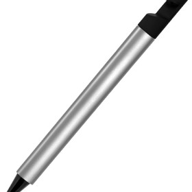 N5, ручка шариковая, серебристый/черный, пластик, металлизир. напыление, подставка для смартфона
