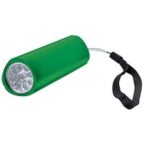 Фонарь треугольный (9 LED), зеленый, 9,7х3 см, металл, лазерная гравировка