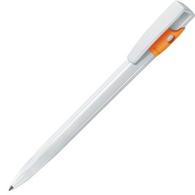 KIKI, ручка шариковая, оранжевый/белый, пластик