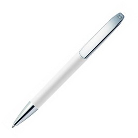 Ручка шариковая VIEW, белый, покрытие soft touch, пластик/металл