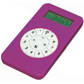 Калькулятор, розовый, 5,8х10,2х0,8 см, пластик, тампопечать