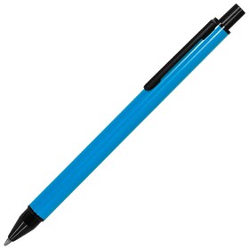 IMPRESS, ручка шариковая, голубой/черный, металл