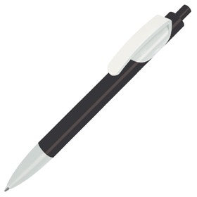 TRIS, ручка шариковая, черный корпус/белый, пластик