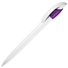 GOLF, ручка шариковая, фиолетовый/белый, пластик