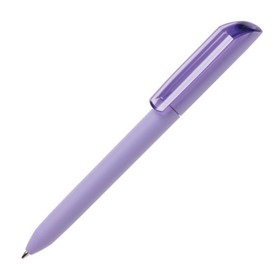 Ручка шариковая FLOW PURE, сиреневый корпус/прозрачный клип, покрытие soft touch, пластик