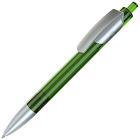TRIS LX SAT, ручка шариковая, прозрачный зеленый/серебристый, пластик