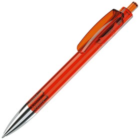 TRIS CHROME LX, ручка шариковая, прозрачный оранжевый/хром, пластик