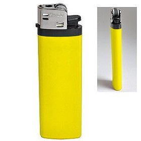 Зажигалка кремниевая ISKRA, желтая, 8,18х2,53х1,05 см, пластик/тампопечать