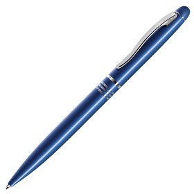 GLANCE, ручка шариковая, синий/хром, металл