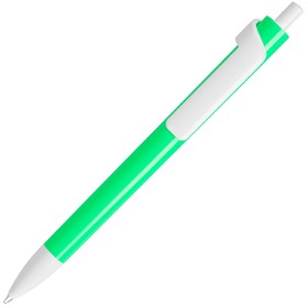 Ручка шариковая FORTE NEON, неоновый зеленый/белый, пластик