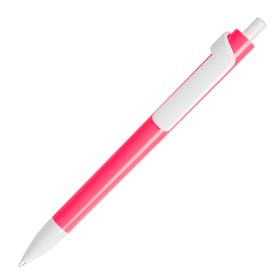 Ручка шариковая FORTE NEON, неоновый розовый/белый, пластик
