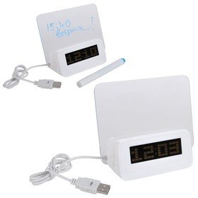 USB-разветвитель с часами и полем для заметок,13,8х6,5х11,6см,пластик