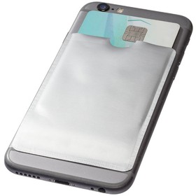 Бумажник для карт с RFID-чипом для смартфона, серебристый