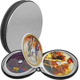 CD-холдер для 24 дисков, серебристый, D=15,3 см, H=2,7 см, металл, лазерная гравировка