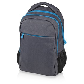 Рюкзак «Metropolitan», серый с голубой молнией