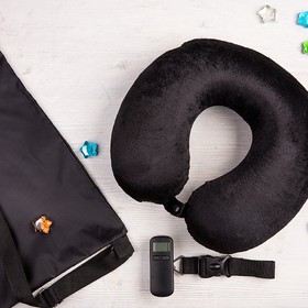 Набор подарочный HI`SKY: подушка, весы дорожные,  рюкзак, черный