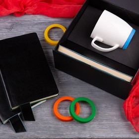 Набор подарочный SMART TALK: бизнес-блокнот, кружка, коробка, голубой