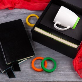 Набор подарочный SMART TALK: бизнес-блокнот, кружка, коробка, светло-зеленый