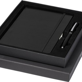Подарочный набор Falsetto из блокнота формата А5 и ручки, черный