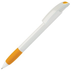 NOVE, ручка шариковая с грипом, желтый/белый, пластик