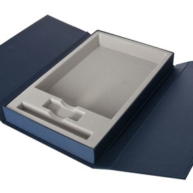 Коробка Triplet под ежедневник, флешку и ручку, синяя