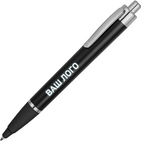 Ручка пластиковая шариковая «Glow», черный/серебристый (Р)