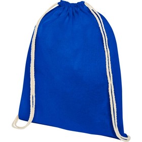 Рюкзак со шнурком Oregon из хлопка плотностью 140 г/м², синий