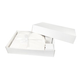 Коробка подарочная, размер 50x33x10 см, картон, самосборная, белый