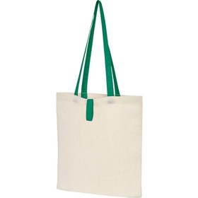Складная эко-сумка Nevada из хлопка плотностью 100 г/м², зеленый