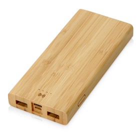 Внешний беспроводной аккумулятор из бамбука 