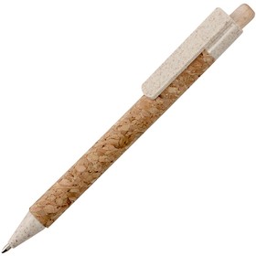 Ручка из пробки и переработанной пшеницы шариковая 