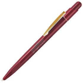 MIR, ручка шариковая с золотистым клипом, бордо, пластик/металл