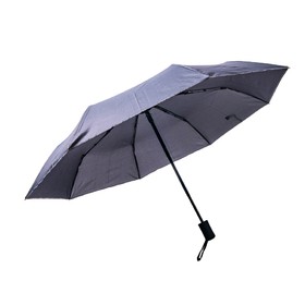Зонт LONDON складной, автомат, темно-серый, D=100 см, 100% полиэстер
