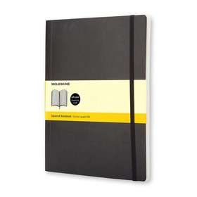 Записная книжка Moleskine Classic Soft (в клетку), ХLarge (19х25 см), черный