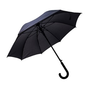 Зонт-трость ANTI WIND, полуавтомат, пластиковая ручка, темно-серый, D=103 см