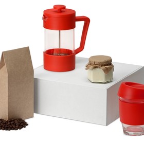 Подарочный набор с кофе, кружкой и френч-прессом 