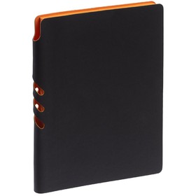 Ежедневник Flexpen Black, недатированный, черный со светло-оранжевым