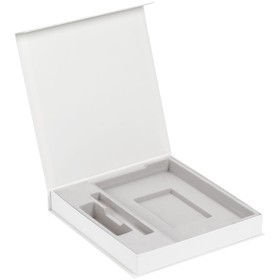 Коробка Arbor под ежедневник, аккумулятор и ручку, белая
