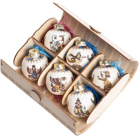 Набор новогодних шаров «Русские сказки», 6 шт