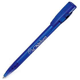 KIKI FROST, ручка шариковая, фростированный синий, пластик
