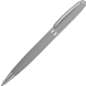 Ручка металлическая шариковая «Flow» soft-touch, светло-серый/серебристый