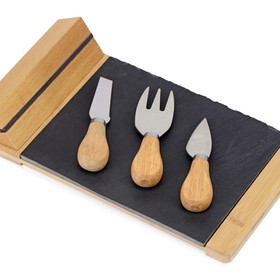Набор для сыра из сланцевой доски и ножей Bamboo collection 