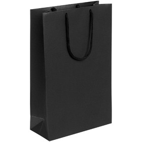 Пакет бумажный «Блеск», средний, черный