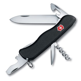 Нож перочинный VICTORINOX Picknicker, 111 мм, 11 функций, с фиксатором лезвия, чёрный